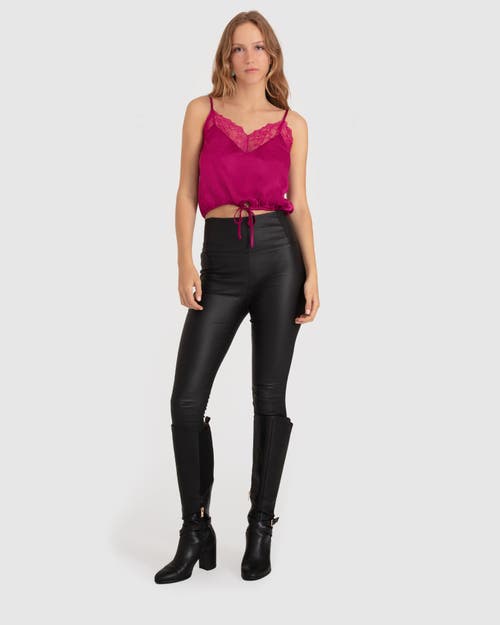 Belle & Bloom Friday Nights Lace Cami In Fuchsia