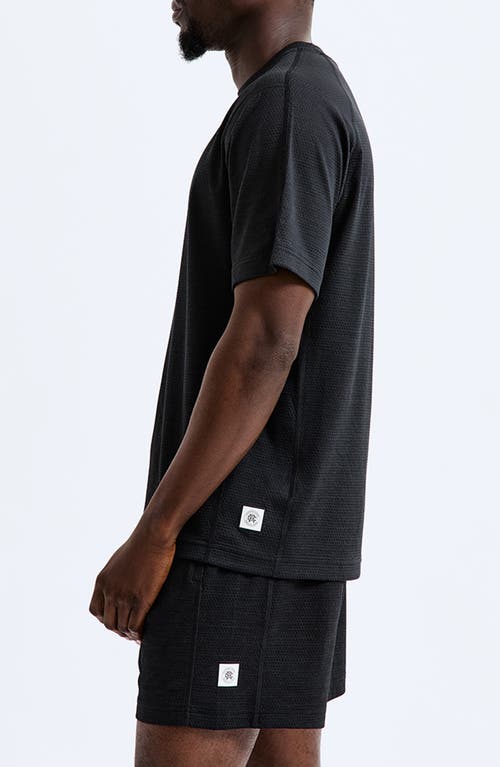 Shop Reigning Champ Solotex® Mesh Tiebreak Performance T-shirt In Black