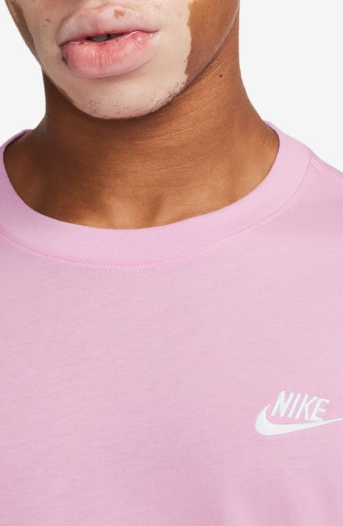 Shop Nike Sportswear Club Crew Neck T-shirt In Pink Rise