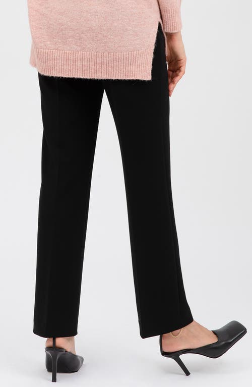 Pietro Brunelli Over The Bump Straight Leg Maternity Pants In Black