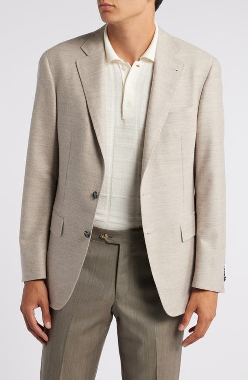 Shop Canali Kei Trim Fit Beige Wool Sport Coat