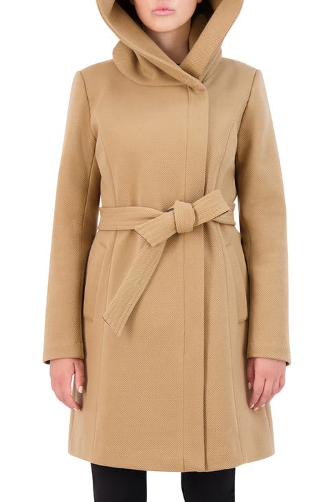 Reversible Signature Short Hooded Wrap Coat - Women - Ready-to