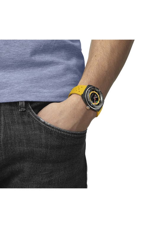 Tissot Sideral S Powermatic 80 Automatic Black Dial Men's Watch T145.407.97.057.00 In Black/yellow