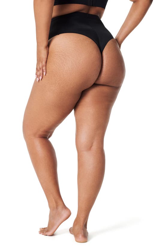 Shop Spanx Thinstincts 2.0 Printed Power Thong In Very Black