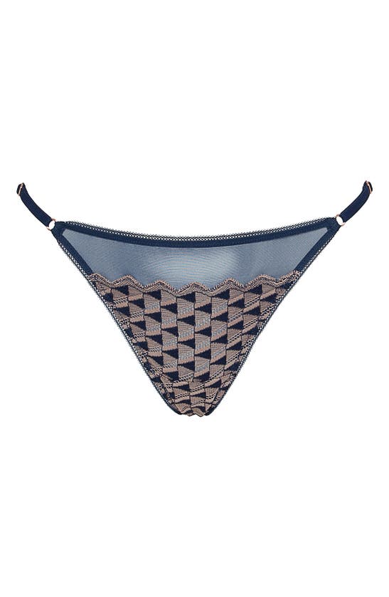 Shop Huit Dancing Queen Thong In Navy