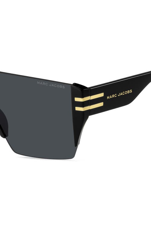 Shop Marc Jacobs 99mm Shield Sunglasses In Black/grey