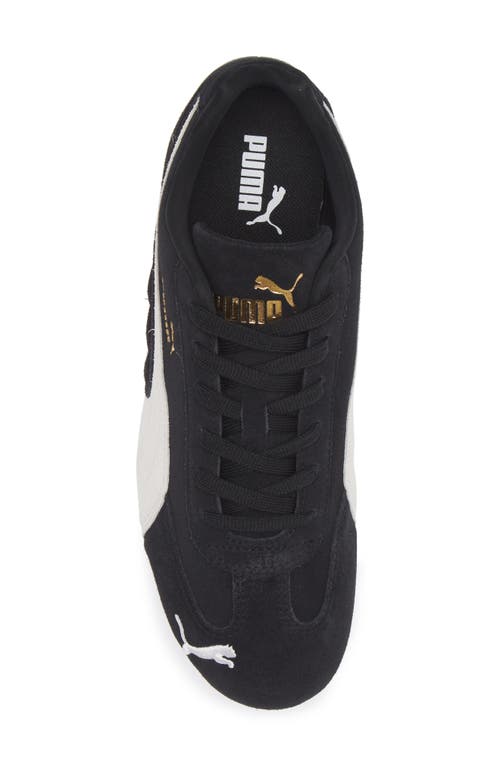 Puma 'speedcat' Black Sneakers With Logo Print On The Side And Logo Lettering On The Side In Black- White
