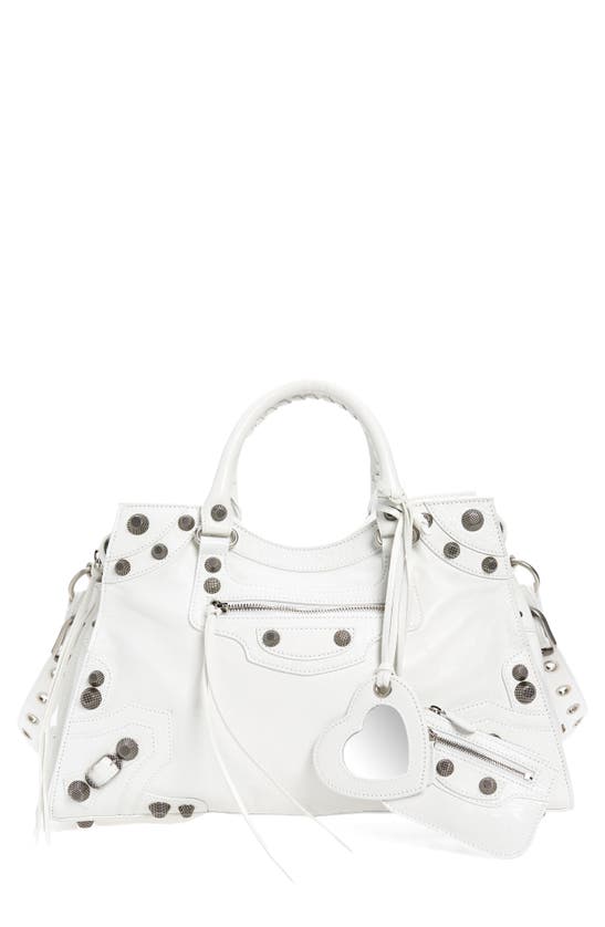 Spekulerer Passiv Risikabel Balenciaga Neo Cagole City Shoulder Bag In 9104 Optic White | ModeSens