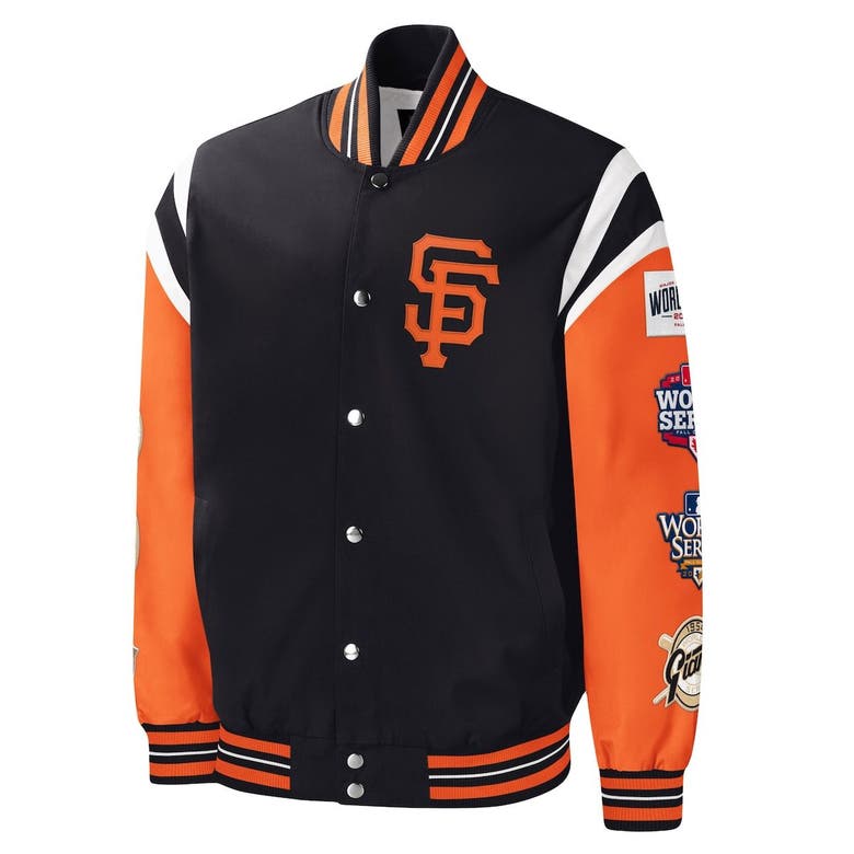 Men's G-III Sports by Carl Banks Black San Francisco Giants Title Holder Full-Snap Varsity Jacket Size: 3XL