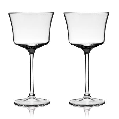 Viski Raye Crystal Sour Glasses Set Of 2 In Clear