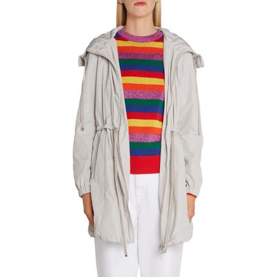 Moncler Topaz Hooded Rain Jacket, Beige
