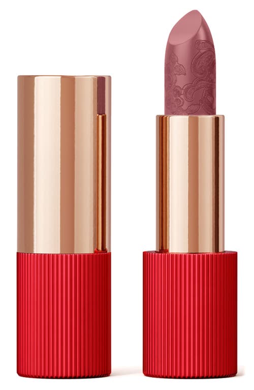Refillable Matte Silk Lipstick in Rosewood Red