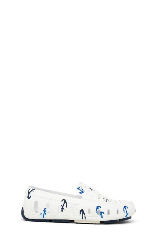 Shop Floafers Kids' Prodigy Water Shoe In White Anchor Multi