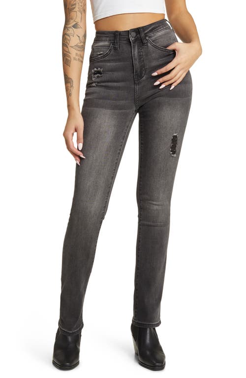 High Waist Demi Bootcut Jeans in Black