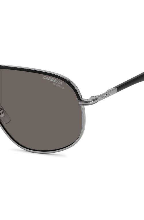 Shop Carrera Eyewear 60mm Aviator Sunglasses In Matte Black/gray Polar