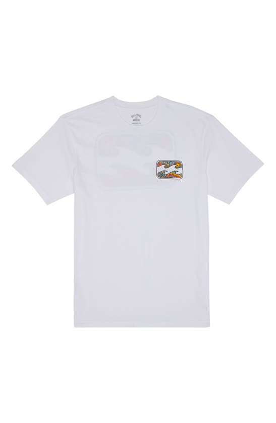 Billabong Crayon Wave Graphic T-shirt In White