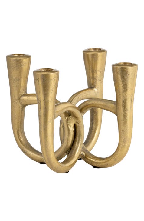 French Horn Four Taper Candleholder