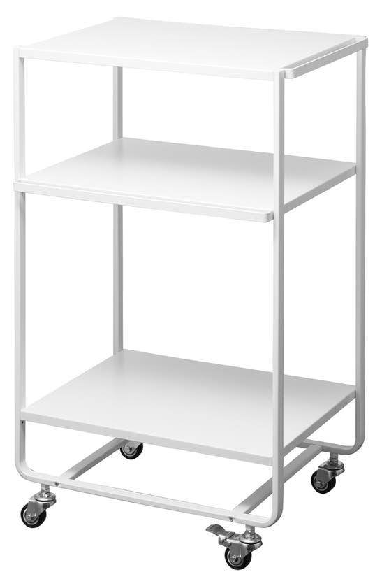 Yamazaki Three Tier Tower Kitchen Cart In White