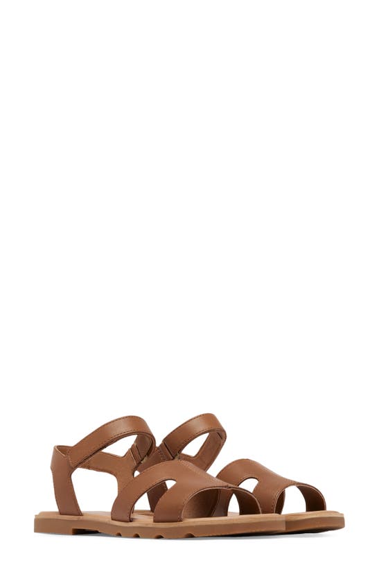 Shop Sorel Ella Iii Ankle Strap Sandal In Velvet Tan/ Gum 2