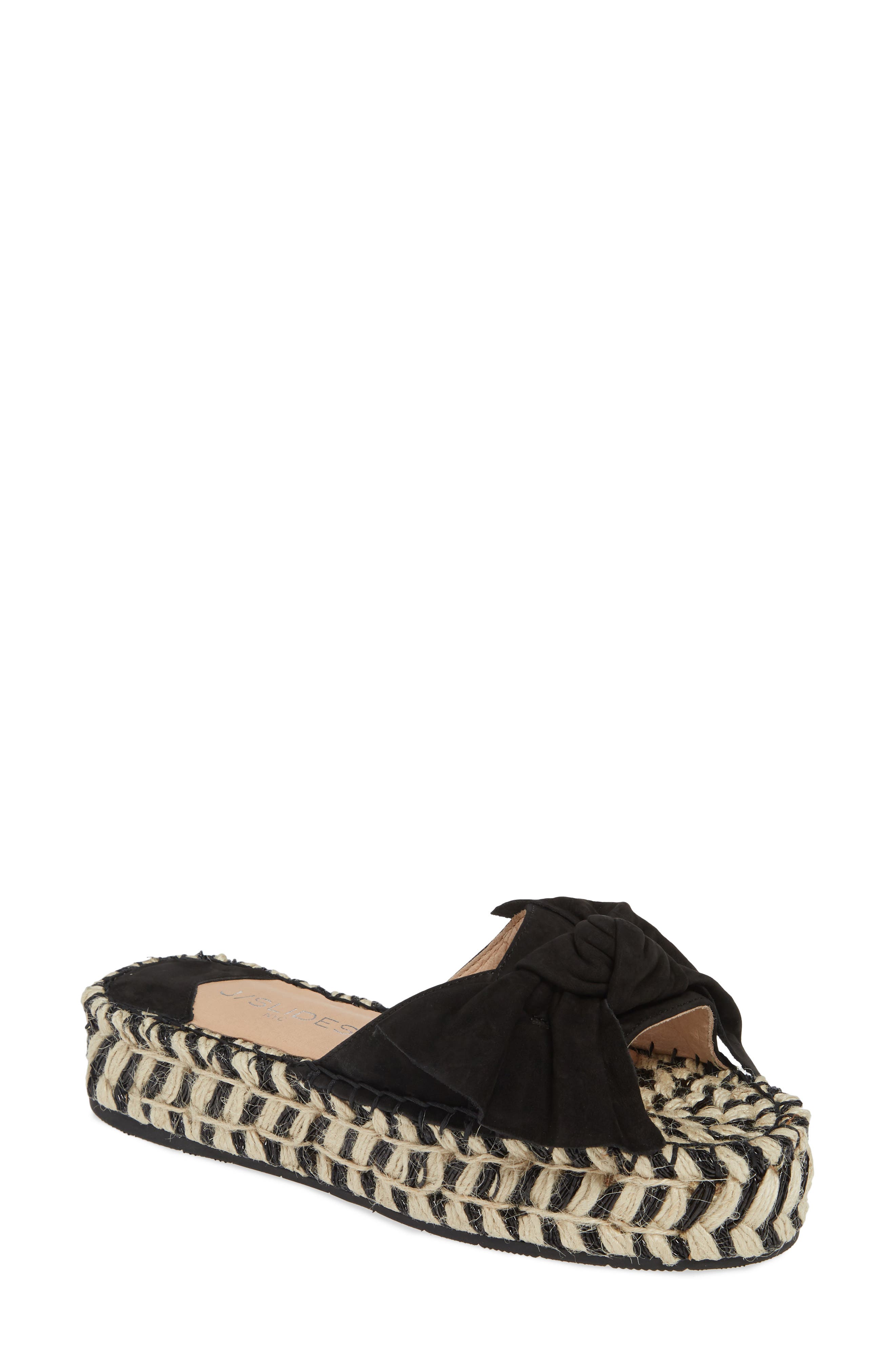 Jslides Ritsy Espadrille Slide Sandal, Black