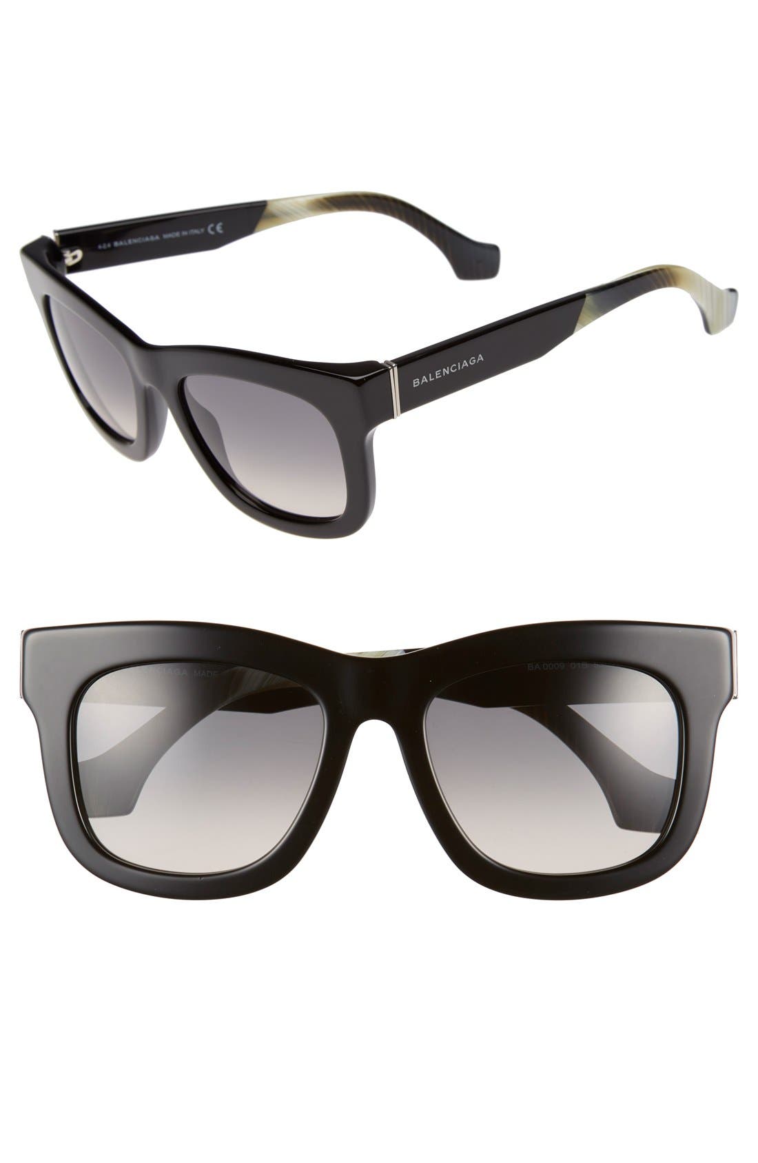 Balenciaga Paris 53mm Crackled Retro Sunglasses Nordstrom