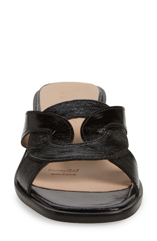Shop Wonders Leather Slide Sandal In Menorca Black