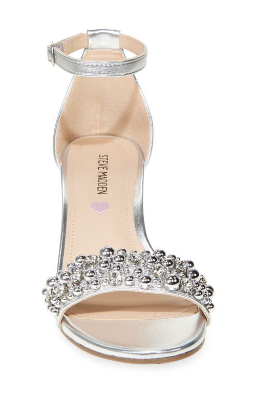 Steve Madden Jcarrson Ankle Strap Sandal In Silver Beads