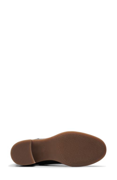 Clarks Lileigh Charm Leather Boot In Black Leather