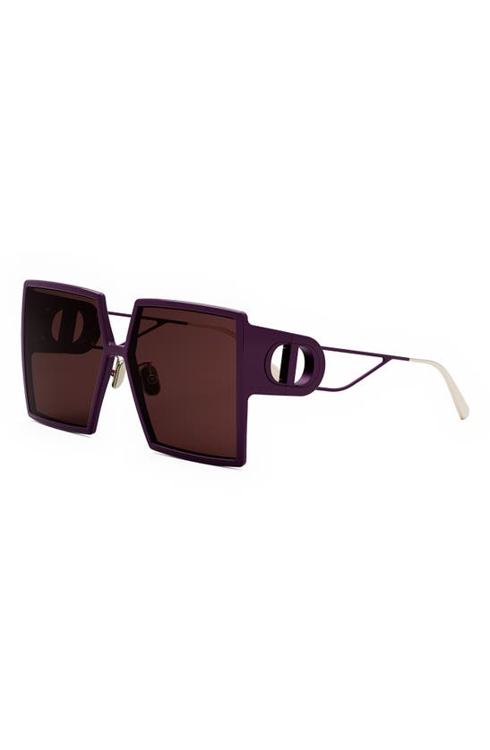 Shop Dior 30montaigne Su 58mm Square Sunglasses In Shiny Bordeaux / Bordeaux
