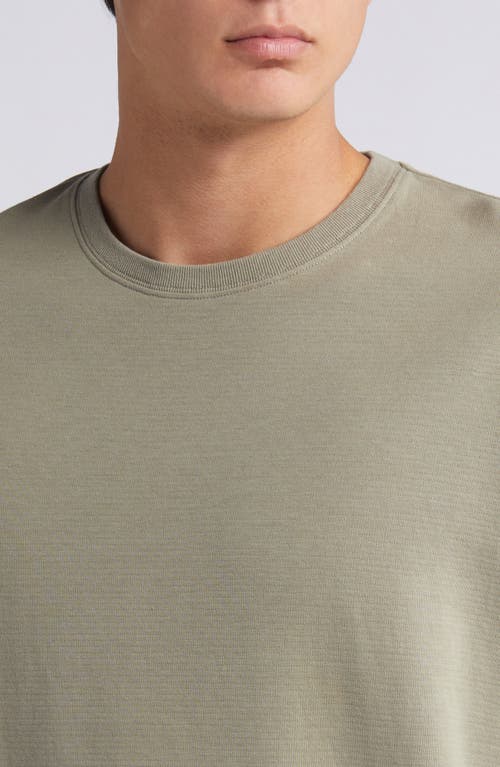 Shop Frame Duo Fold Cotton T-shirt In Dry Sage