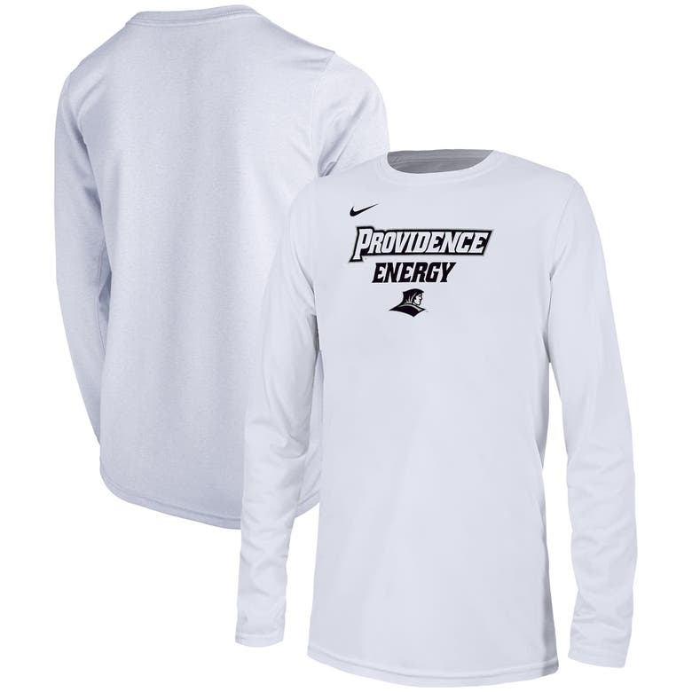 Shop Nike Youth   White Providence Friars 2024 On-court Bench Energy T-shirt