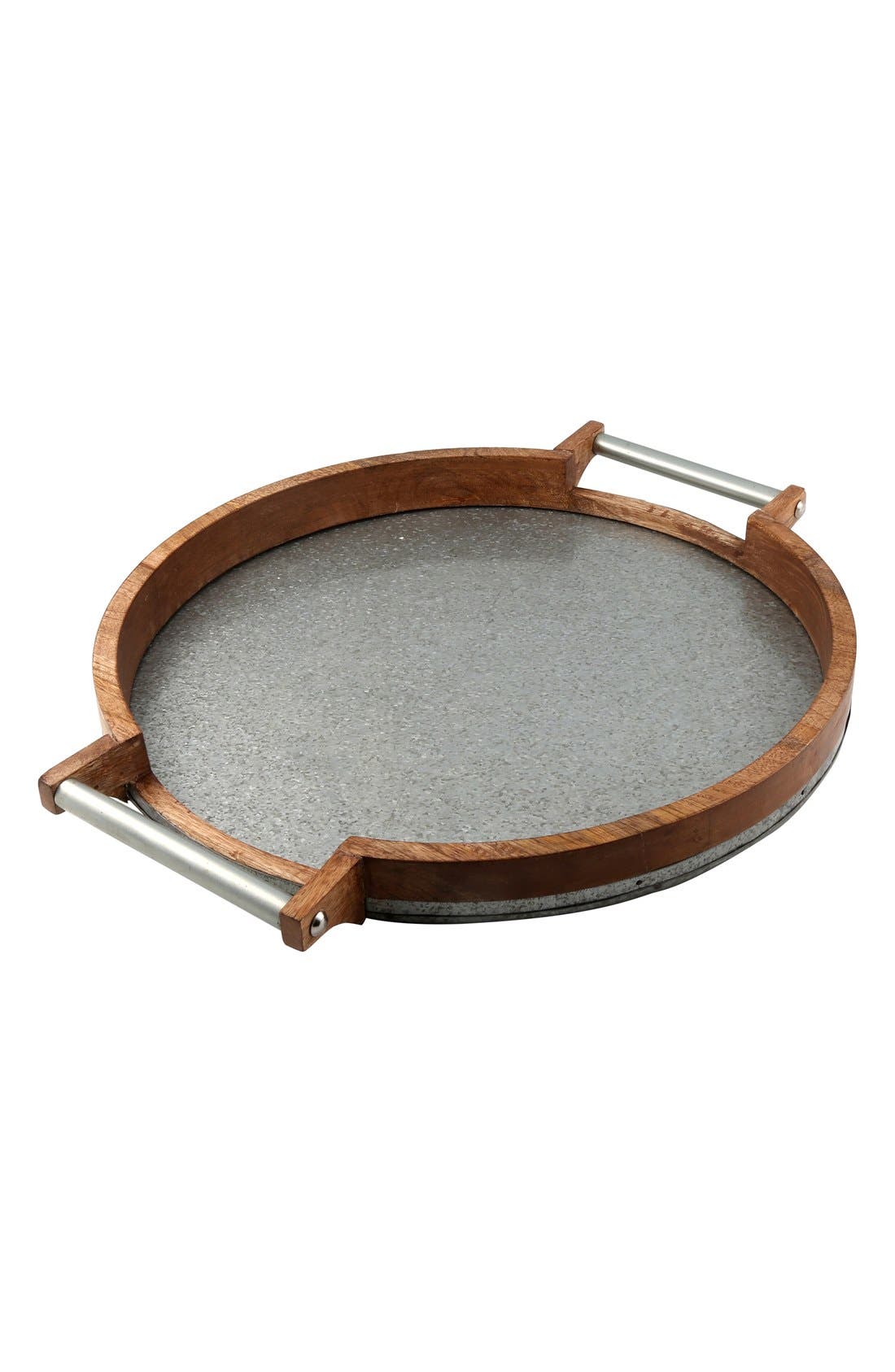 Thirstystone Mango Wood Galvanized Iron Round Serving Tray Nordstrom Rack