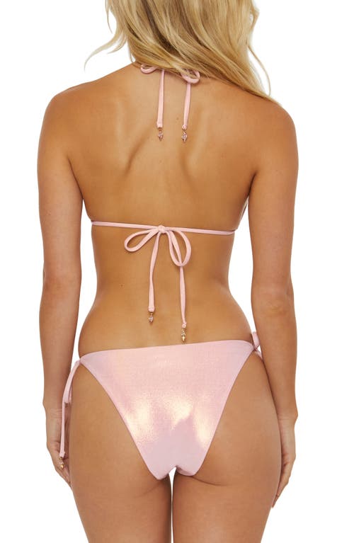 Shop Isabella Rose Sea Shell Side Tie Bikini Bottoms In Primrose Pink