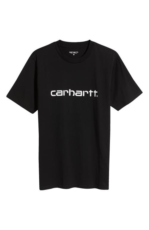 Shop Carhartt Work In Progress Script Logo Graphic T-shirt In Black/white