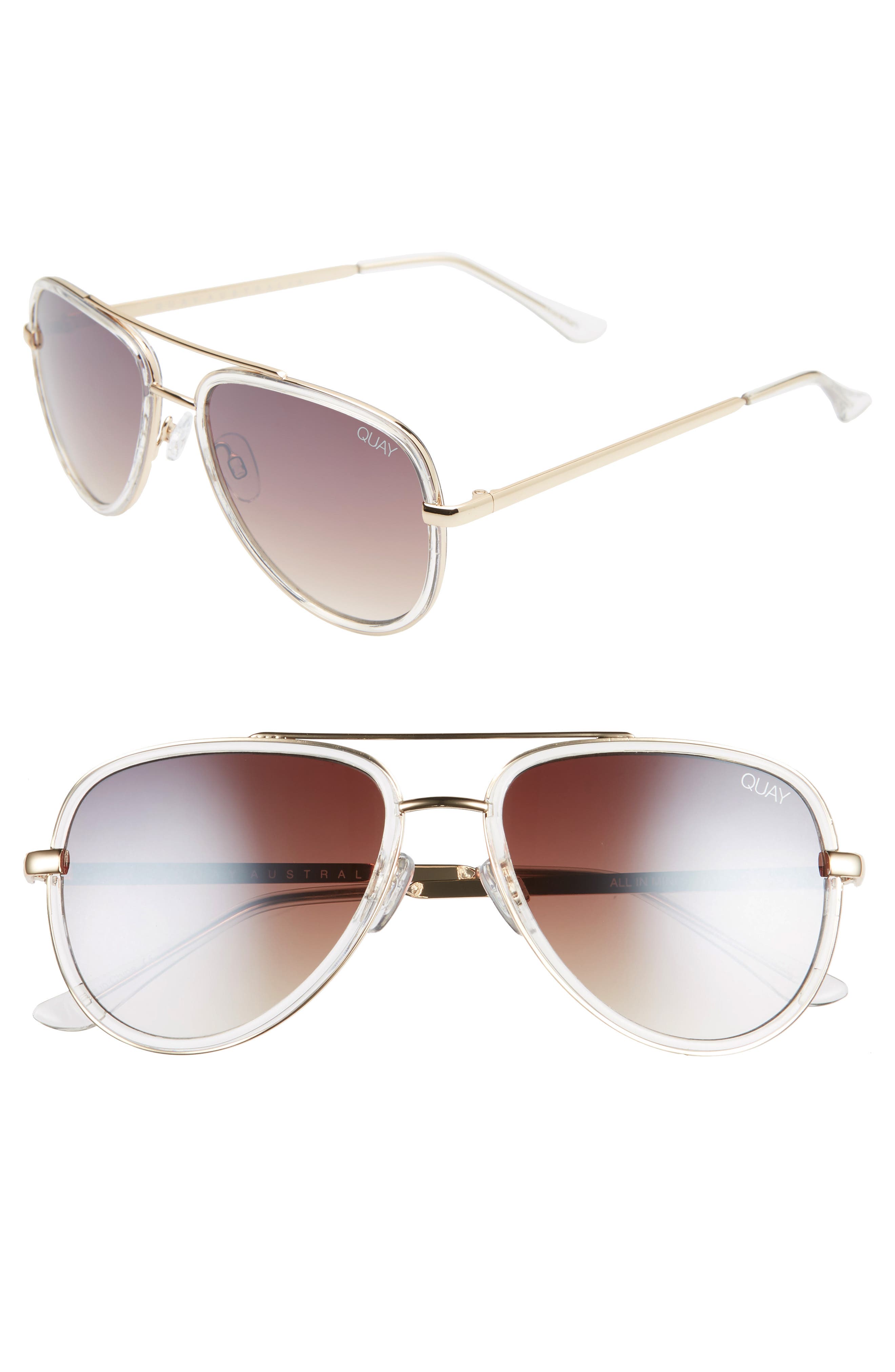 Quay Australia All In 52mm Mini Aviator Sunglasses Nordstrom