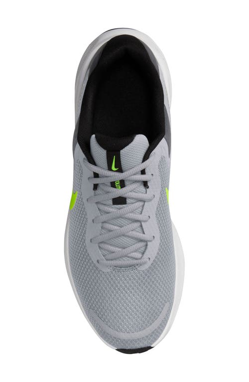 Shop Nike Revolution 7 Road Running Sneaker In Wolf Grey/volt/black