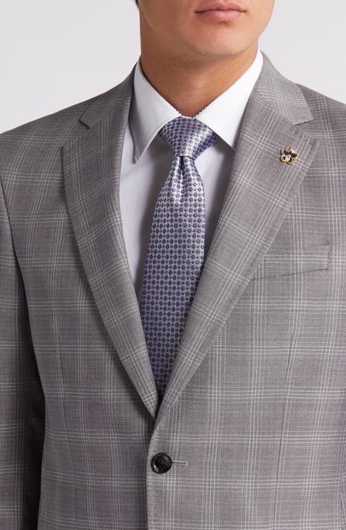 Shop Ted Baker London Jay Slim Fit Plaid Wool Suit In Light Grey