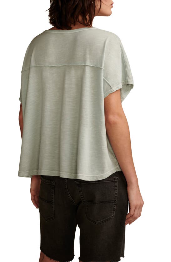 Shop Lucky Brand Braided Dolman Sleeve T-shirt In Surf Spray