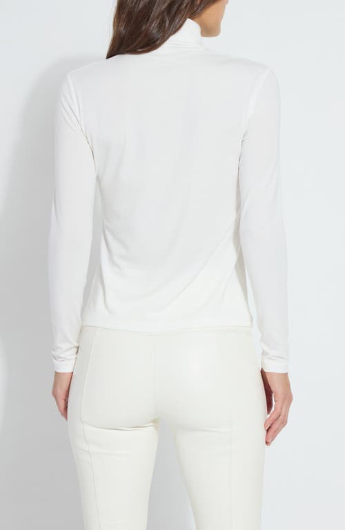 Lyssé Essential Long Sleeve Turtleneck Top In Off White