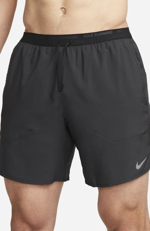Nike Dri-fit Stride 7-inch Brief-lined Running Shorts In Black/black