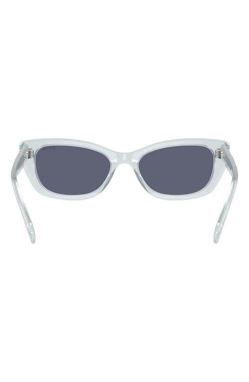 Shop Swarovski Constella 54mm Polarized Pillow Sunglasses In Light Blue