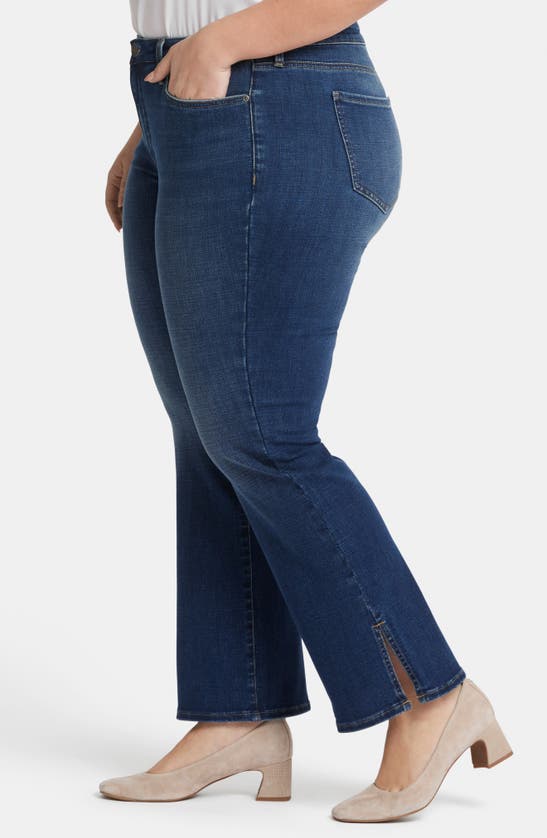 Shop Nydj Barbara Side Slit Bootcut Jeans In Olympus