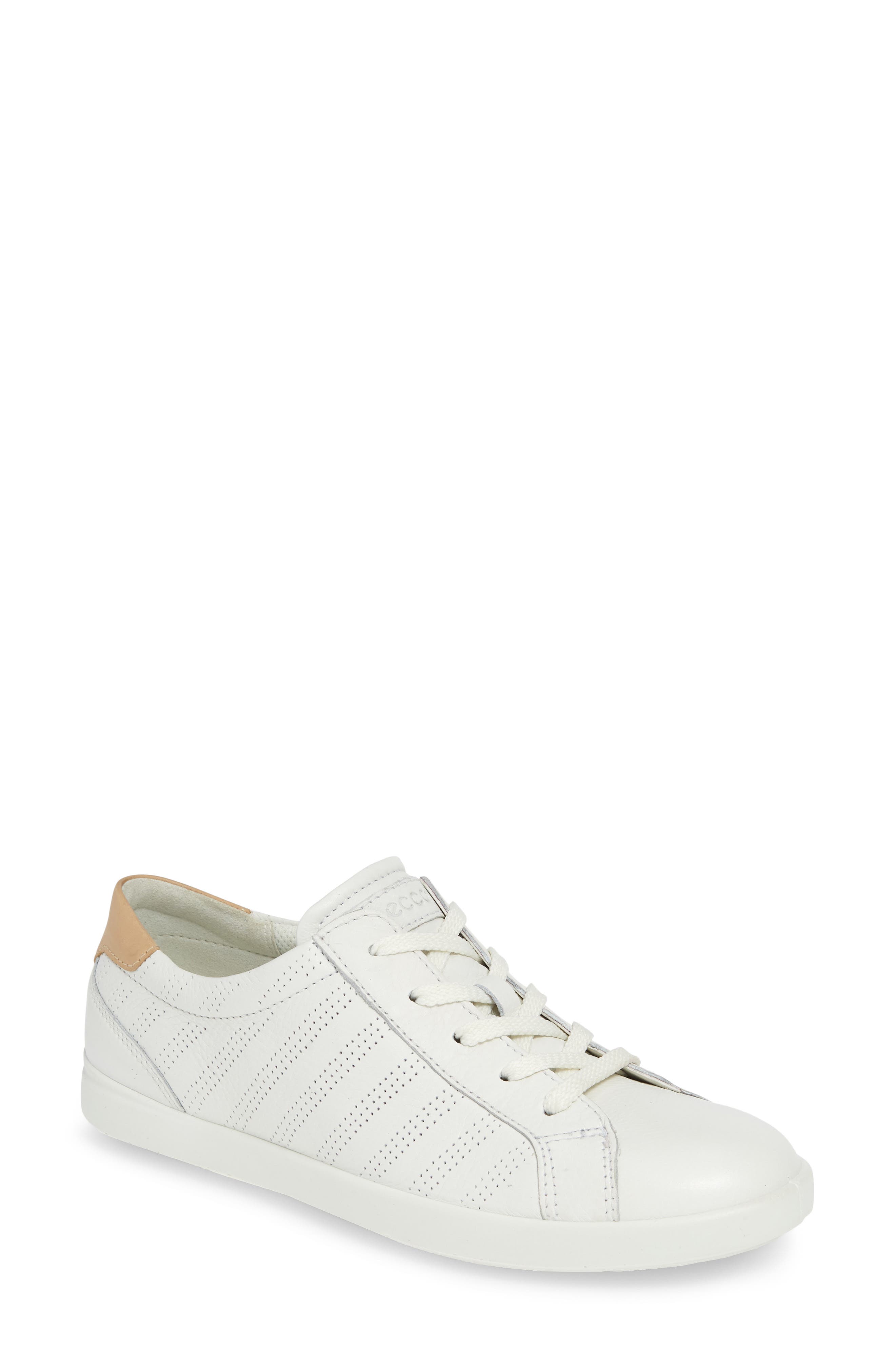 Ecco Leisure Tie Sneaker, White