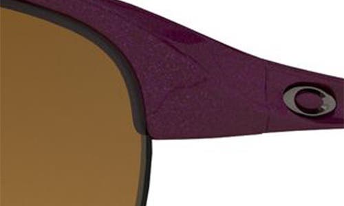 Oakley Unstoppable 65mm Gradient Polarized Oversize Rectangular Sunglasses In Raspberry/brown P