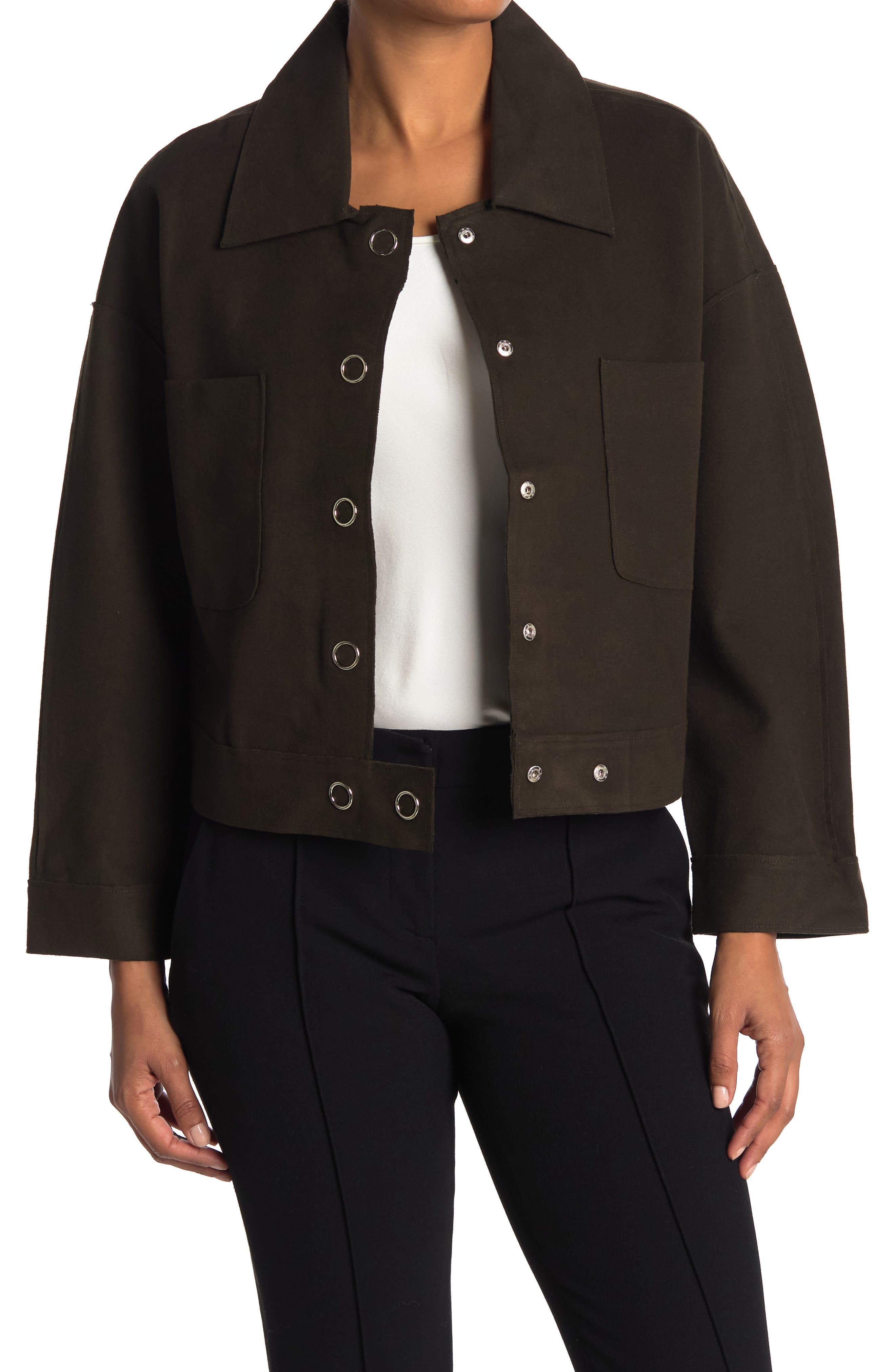 Patrizia Luca Oversized Jacket In Olive | ModeSens