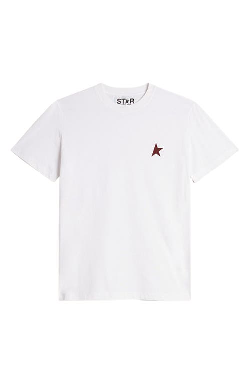 Golden Goose Deluxe Brand Women Regular Cotton T-shirt In Optic White/windsor Wine