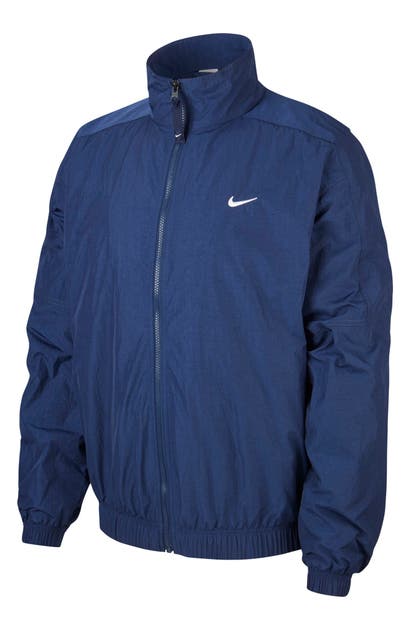 Nike Lab Collection Nylon Track Jacket In Midnight Navy