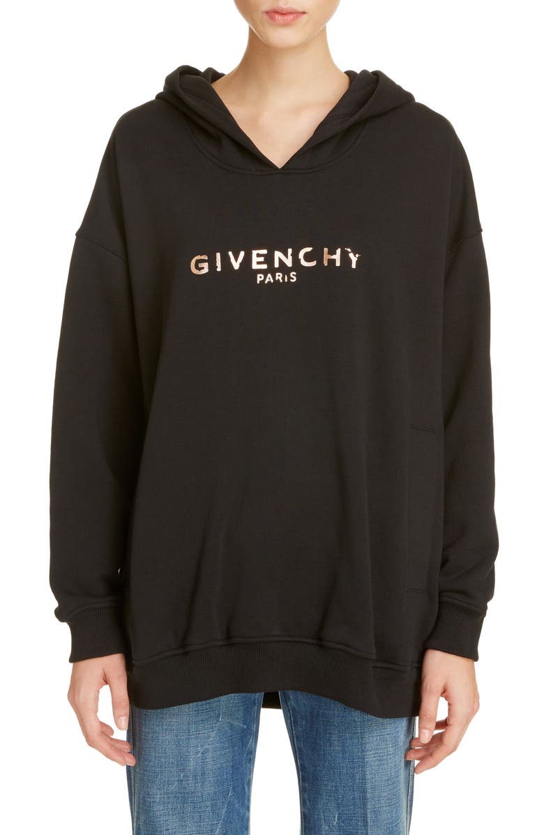 Givenchy Chipped Rose Gold Logo Hoodie | Nordstrom