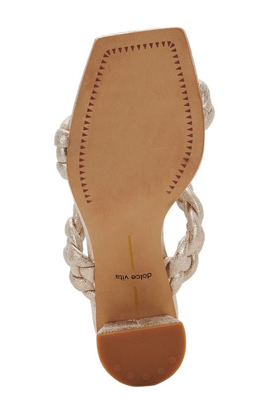 Dolce Vita Paily Heels In Light Gold Metallic Stella Suede In Gold