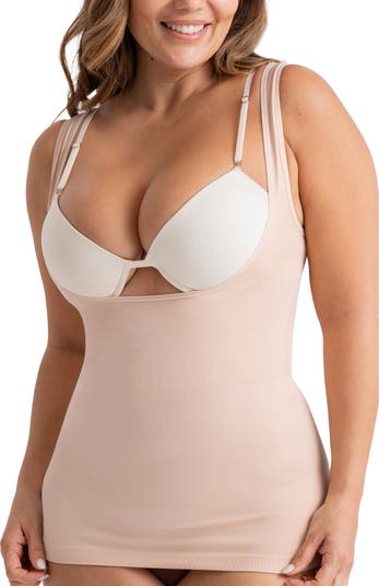Women's Cami Shaper Seamless Shapewear Tank Tops Compression Shaping  Camisole Open Bust (Beige, 3XL)